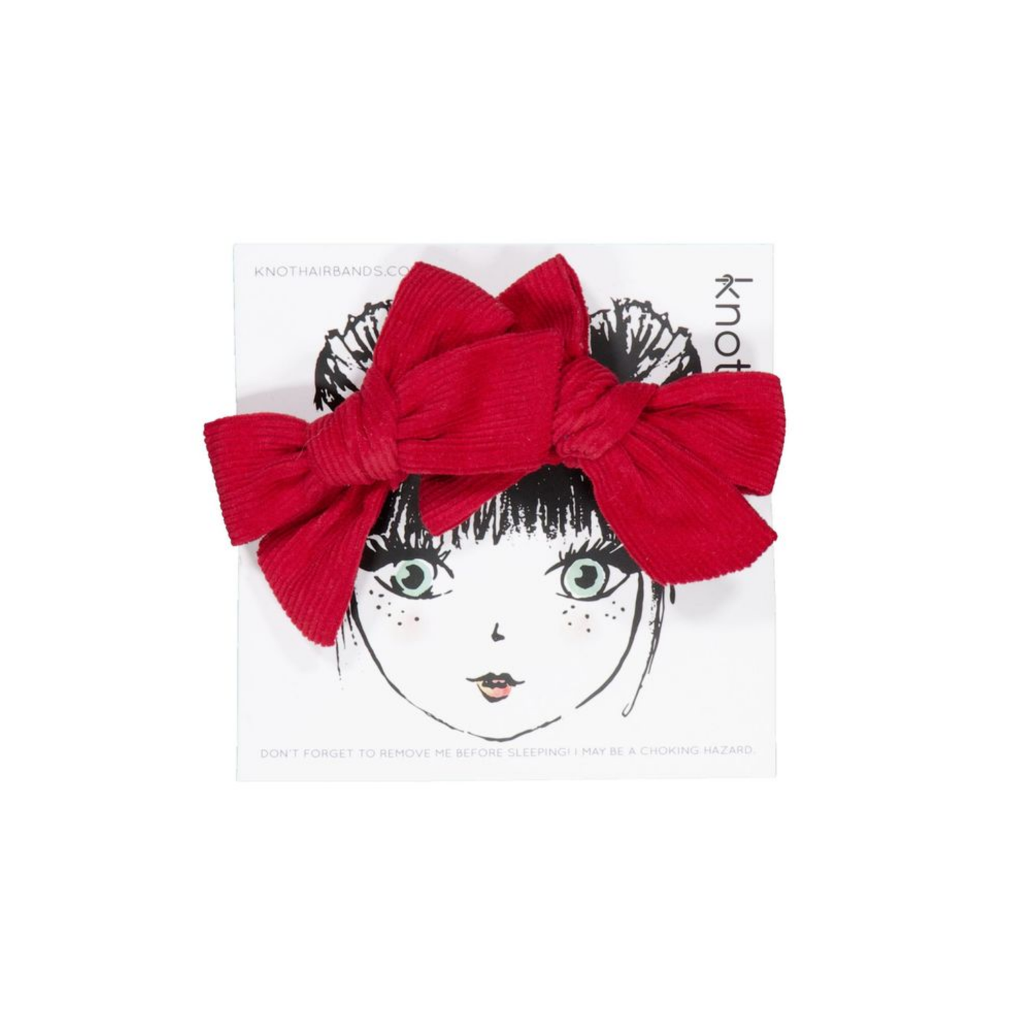Knot Cardinal Red Corduroy Mini Bow Set