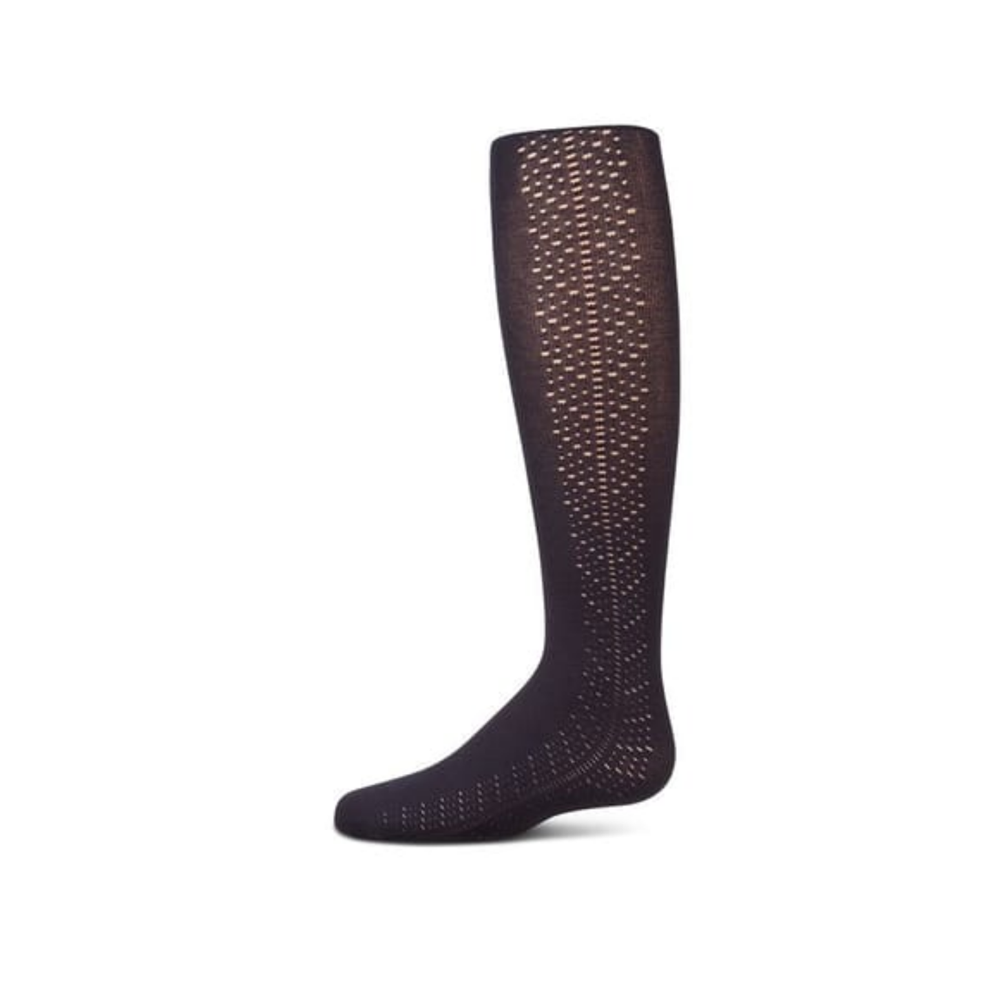 Memoi Navy Lightweight Side Drop Stitch Cotton Tights