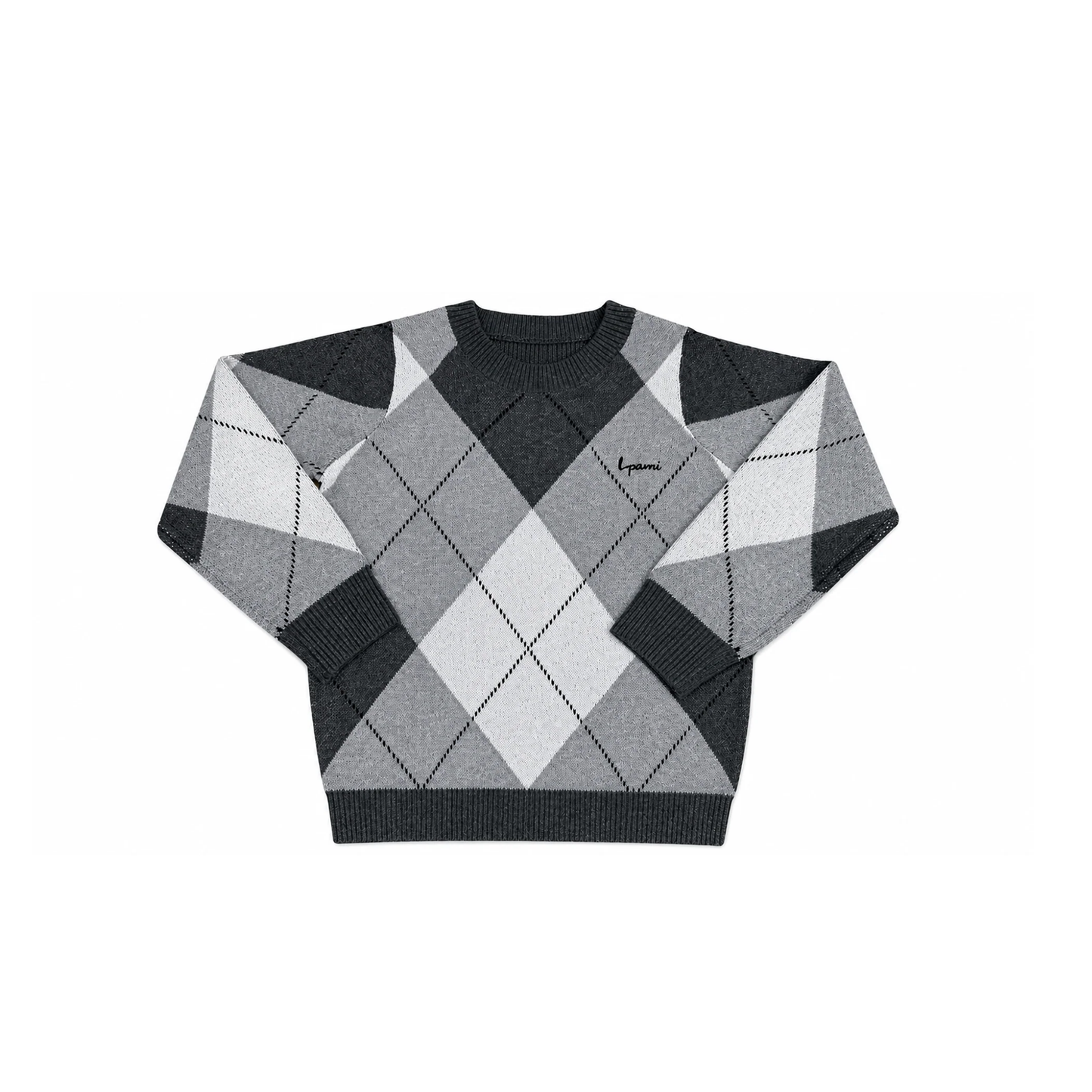 Little Parni Grey Boys Argyle Sweater