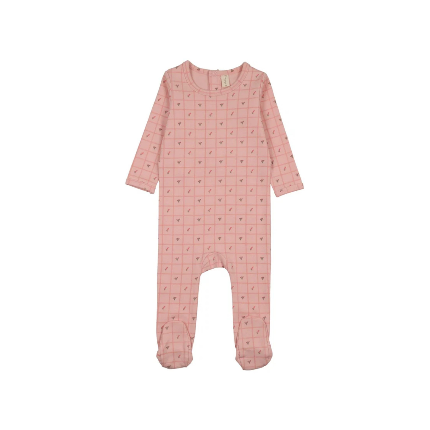 Bonjoy Pink Flowers Boxed Graphic Footie