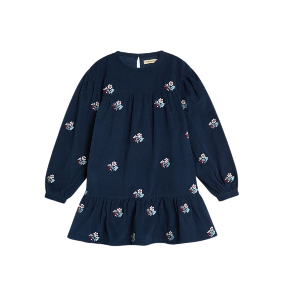 The New Society Navy Mira Long Sleeve Dress