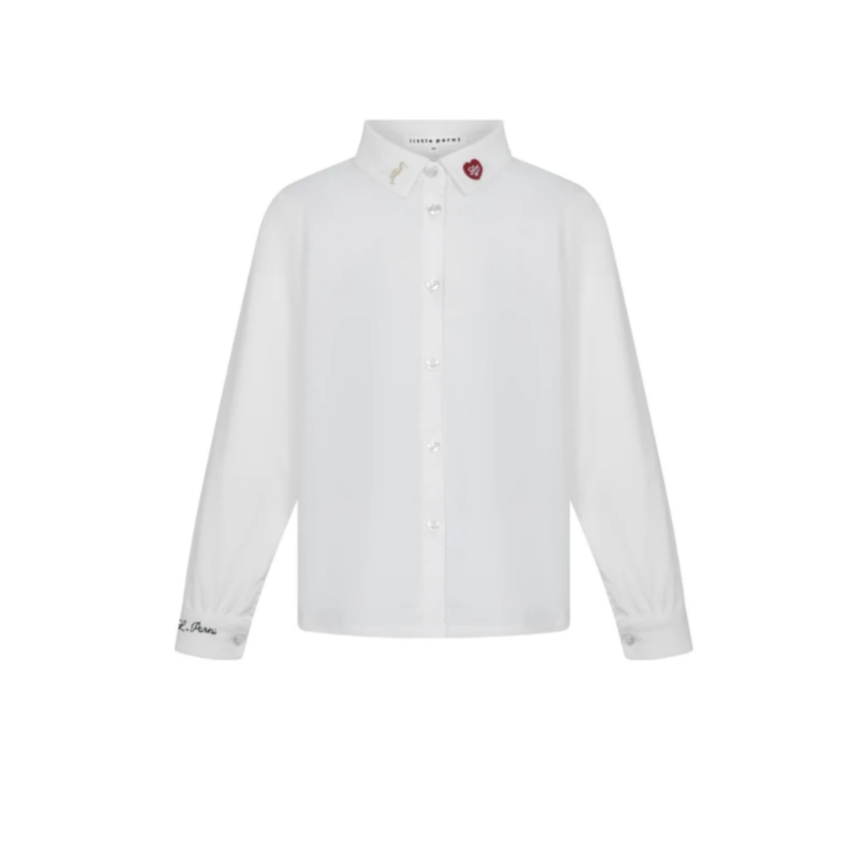 Little Parni White / Black Girls Shirt