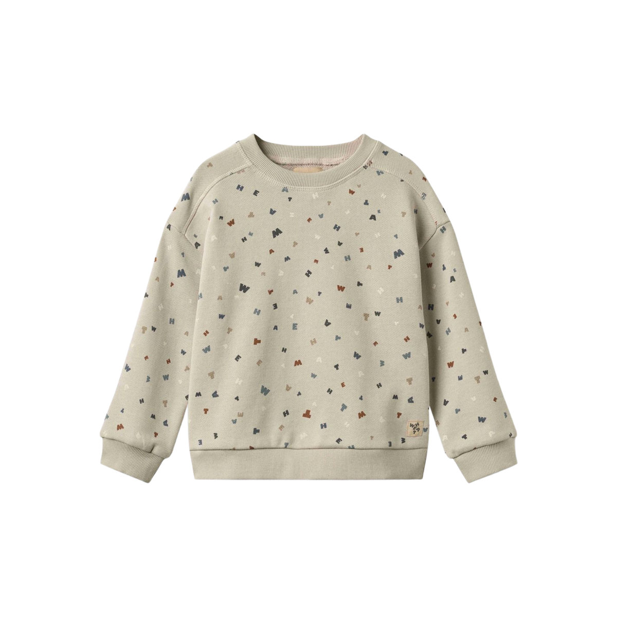 Wheat Grey Moon Sandro Letters Long Sleeve Sweatshirt
