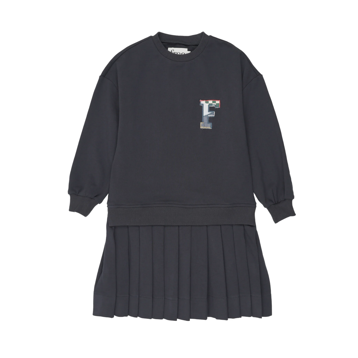 Froo Navy Blue Varsity Long Sleeve Dress