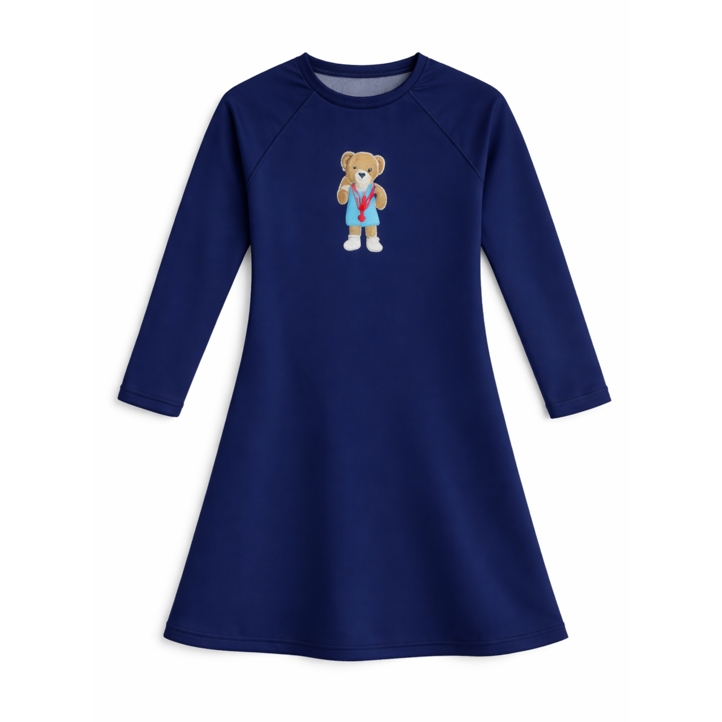 Try Navy Blue Swim Dress With Bear