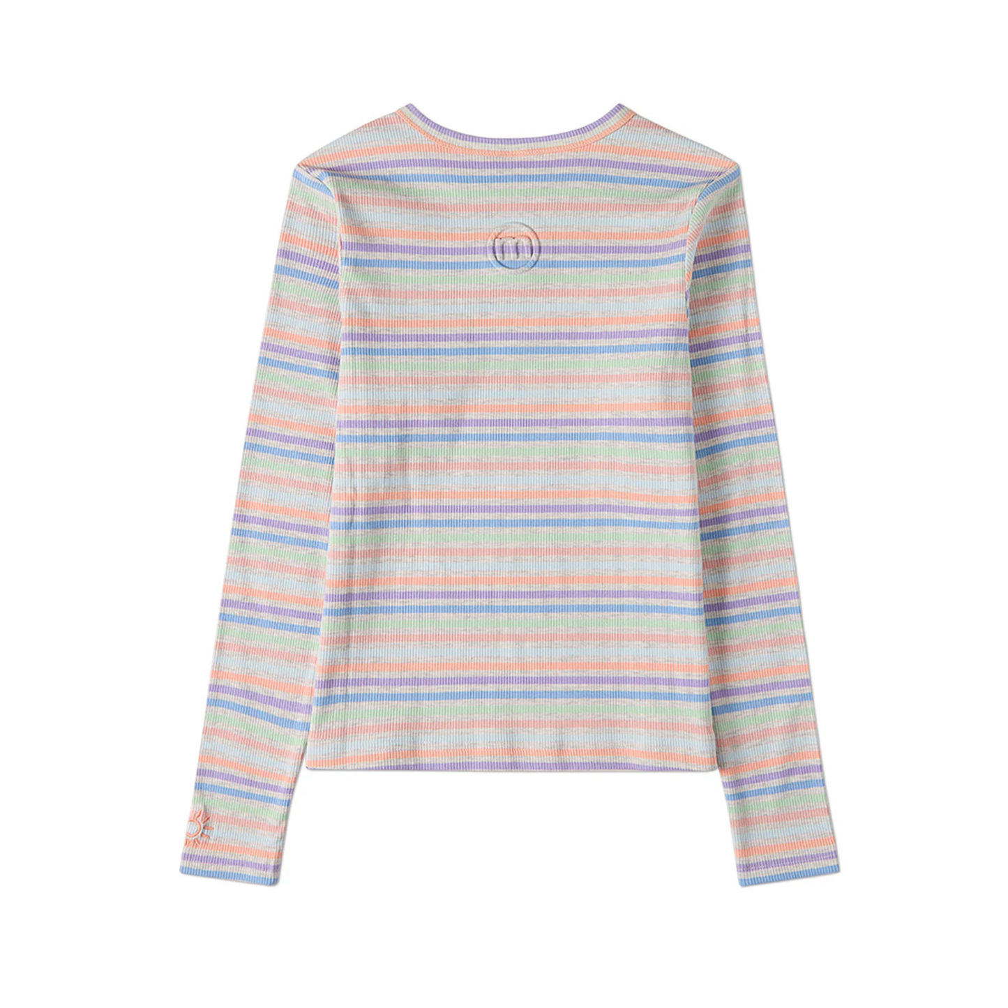Memoi Pastel Mix Summer Sun Striped Long Sleeve T-Shirt