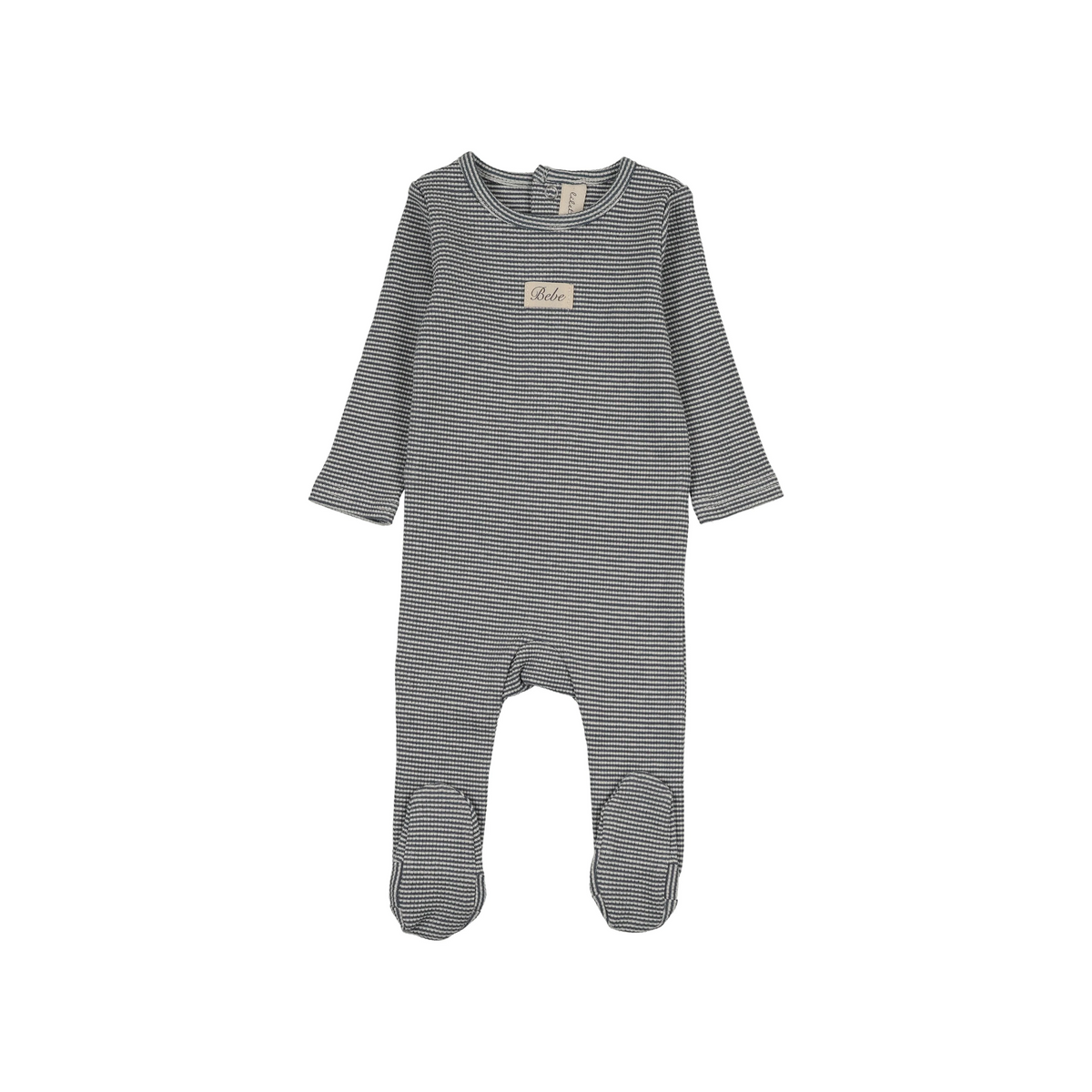 Lilette Off Navy Striped Bebe Footie