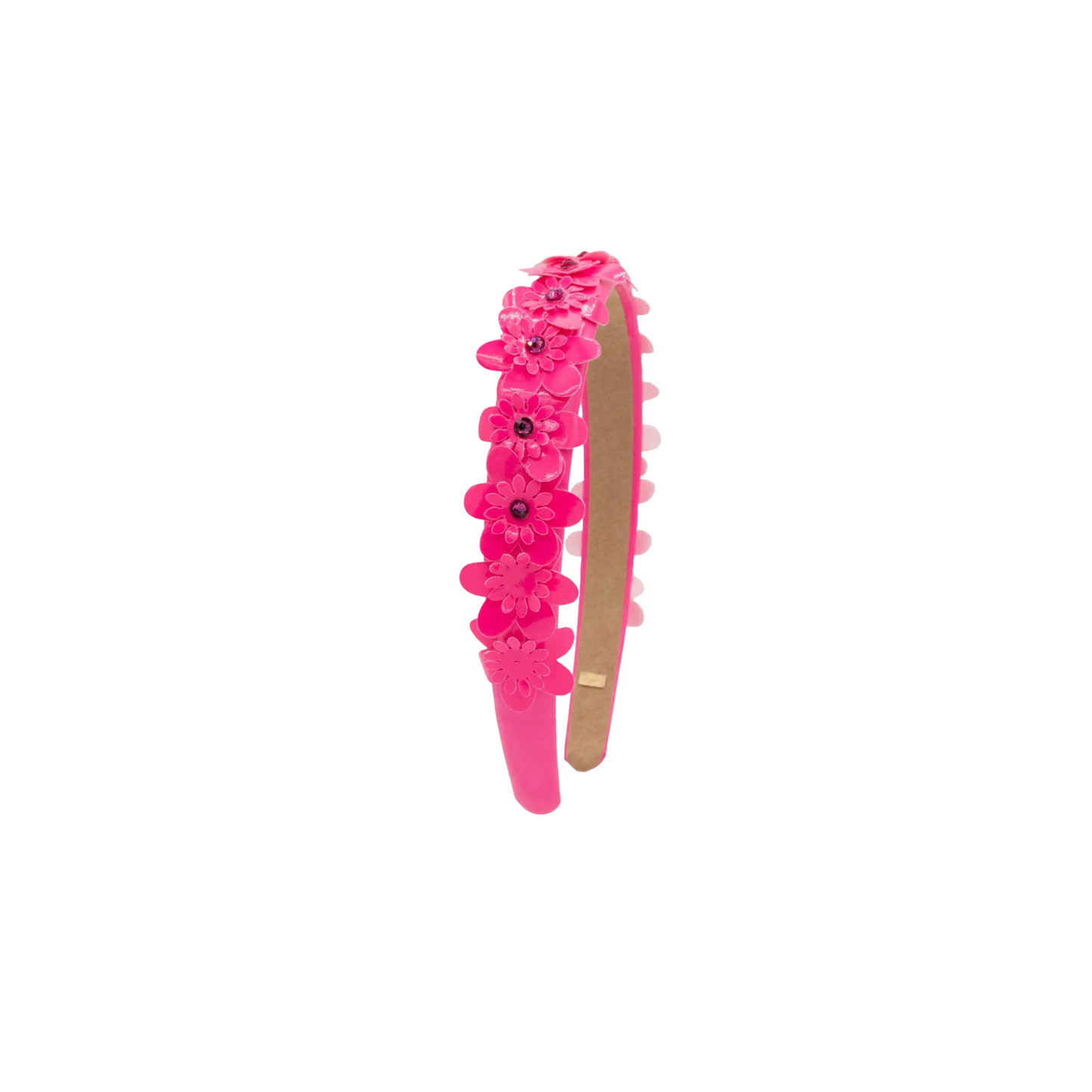 Bari Lynn Full Crystal Flower Thin Headband