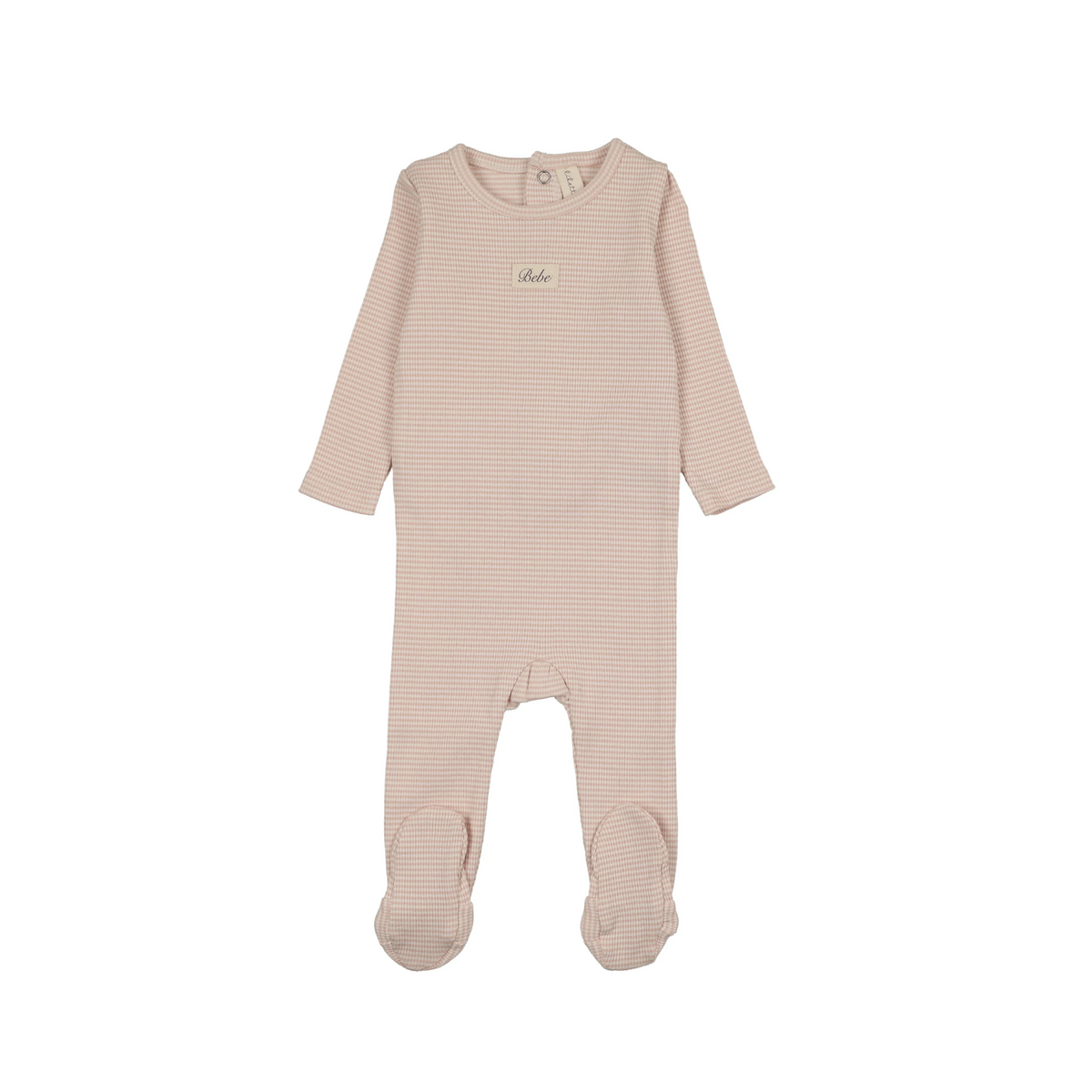Lilette Dusty Pink Striped Bebe Footie