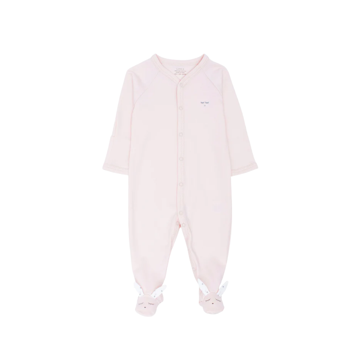 Livly Pink Bunny Simplicity Footie