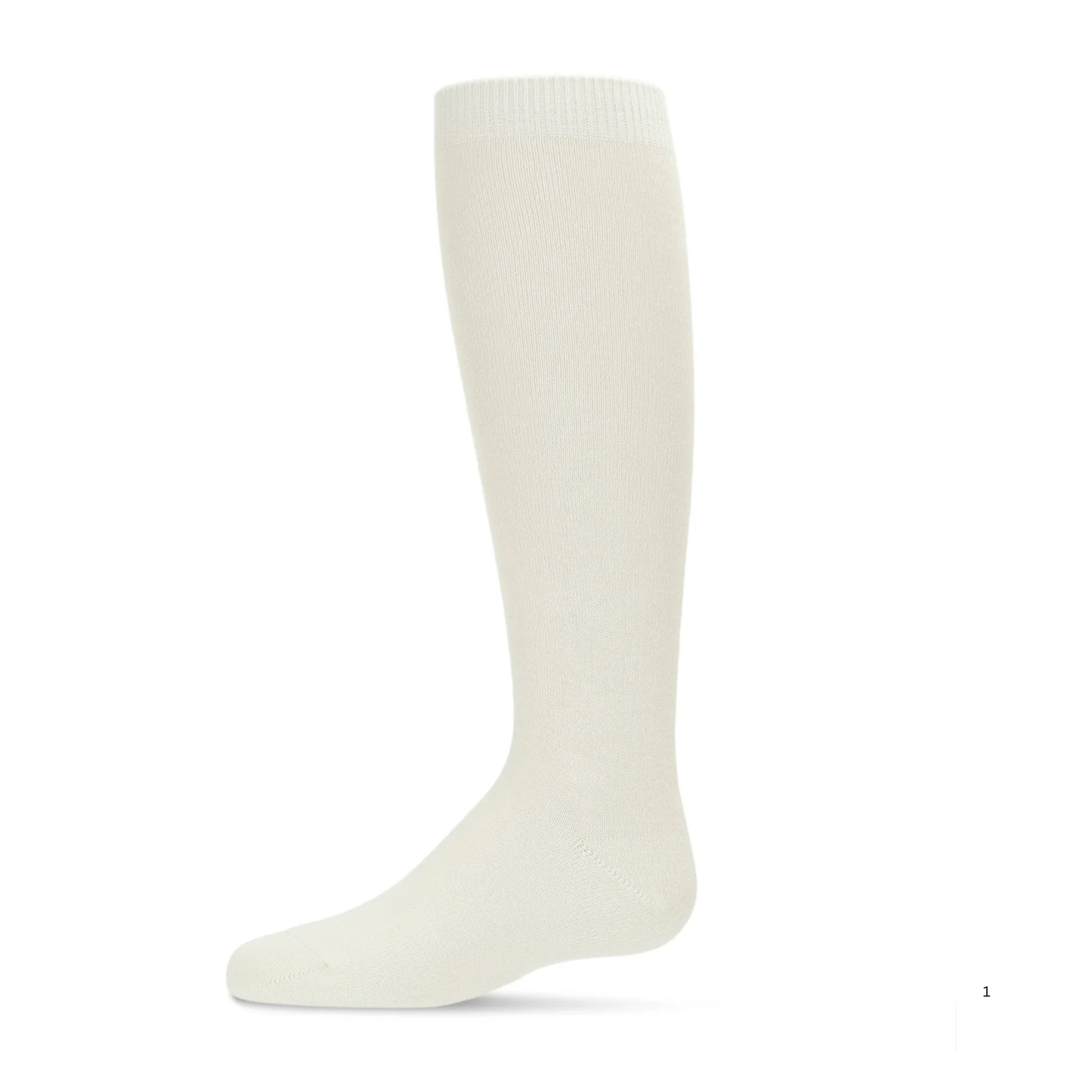 Memoi Kids Basic Soft Rayon from Bamboo Knee High Socks Winter White - Mk-6266