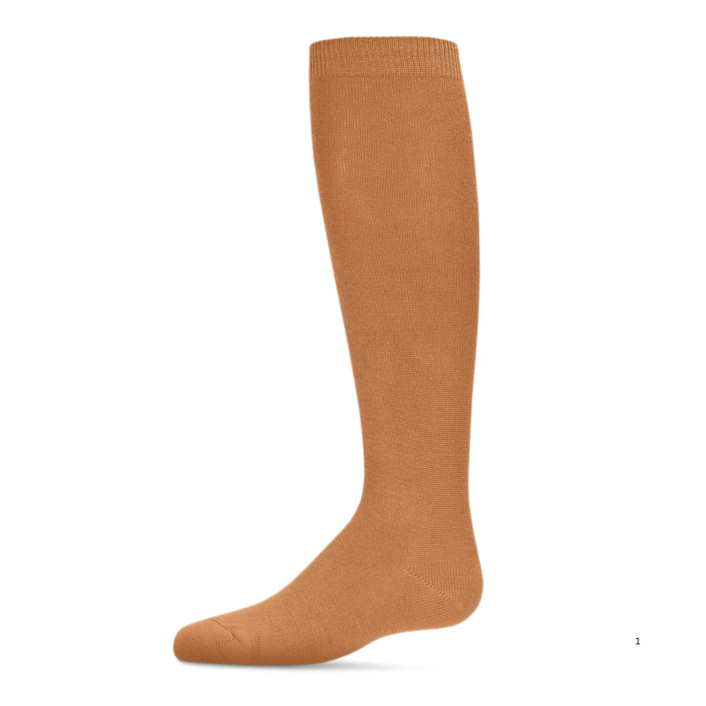 Memoi Kids Basic Soft Rayon from Bamboo Knee High Socks Toffee - Mk-6266