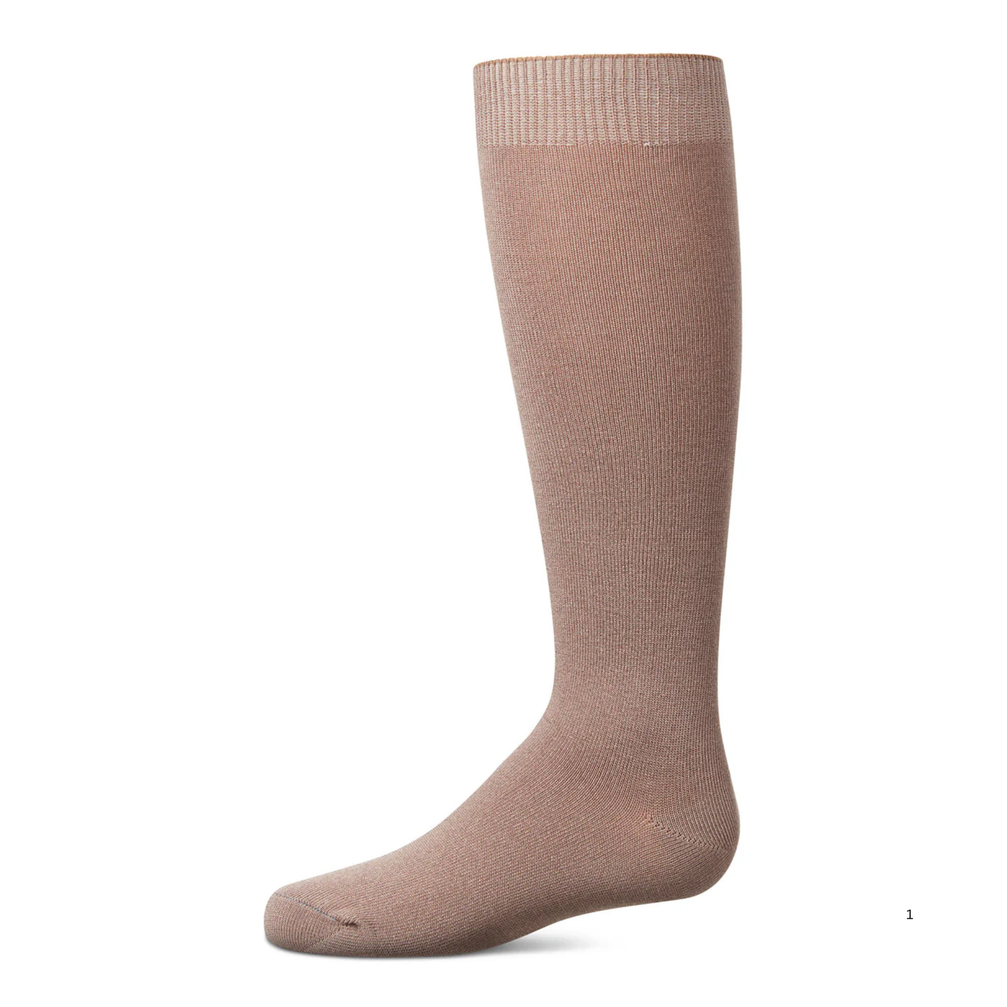Memoi Kids Basic Soft Rayon from Bamboo Knee High Socks Taupe Gray - Mk-6266
