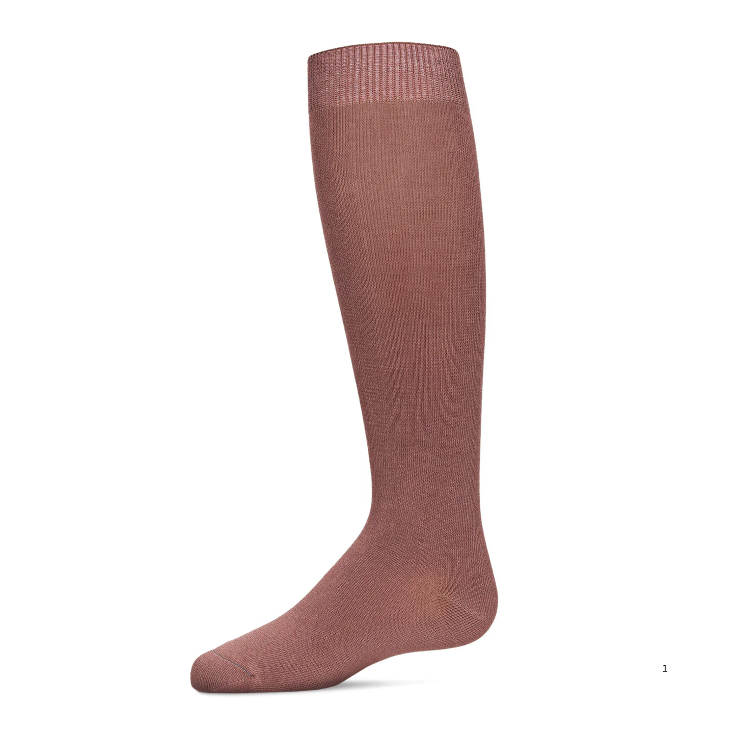 Memoi Kids Basic Soft Rayon from Bamboo Knee High Socks Deep Mauve - Mk-6266