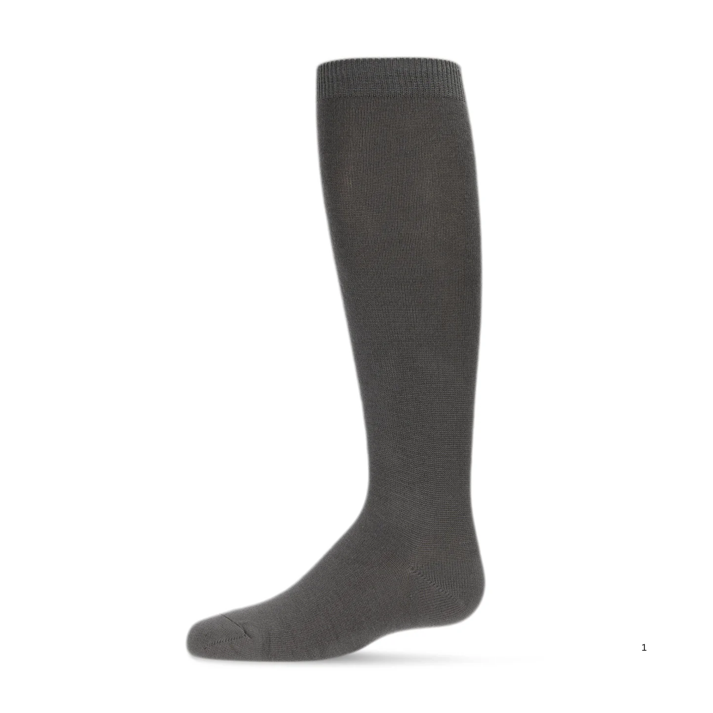Memoi Kids Basic Soft Rayon from Bamboo Knee High Socks Dark Gray - Mk-6266