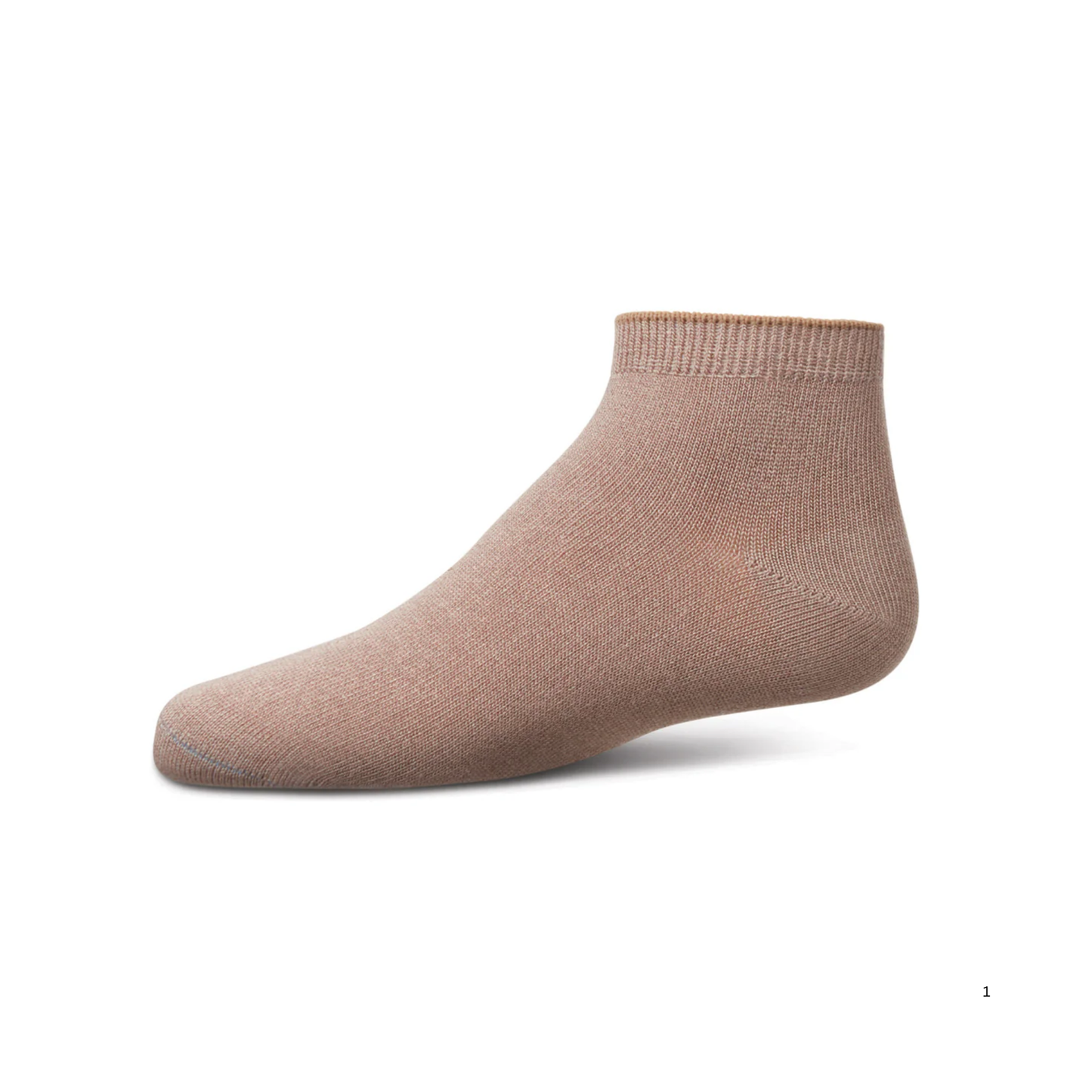 Memoi Kids Basic Soft Rayon from Bamboo Anklet Socks Taupe Gray - Mk-6066