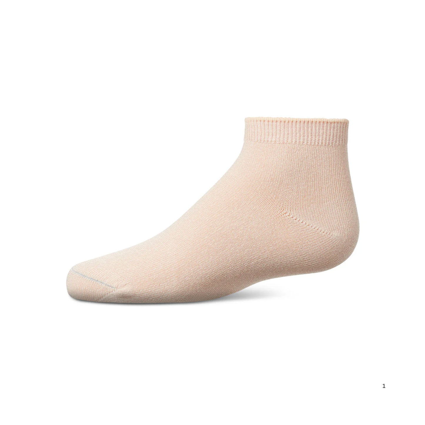 Memoi Kids Basic Soft Rayon from Bamboo Anklet Socks Peachy Pink - Mk-6066