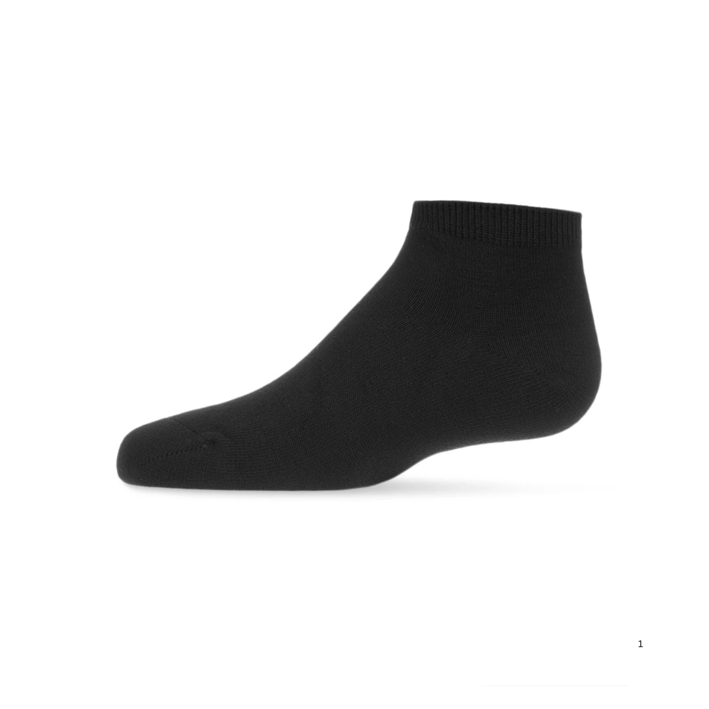 Memoi Kids Basic Soft Rayon from Bamboo Anklet Socks Black - Mk-6066