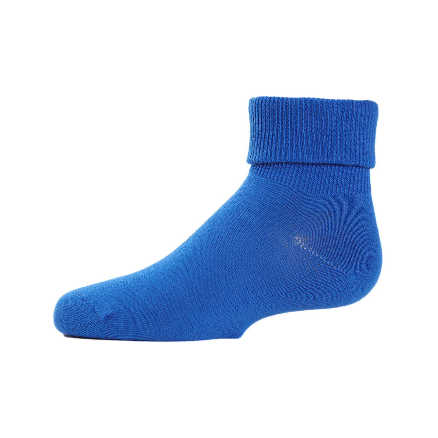 Memoi Cobalt Kids Triple Roll Cotton Blend Ankle Socks