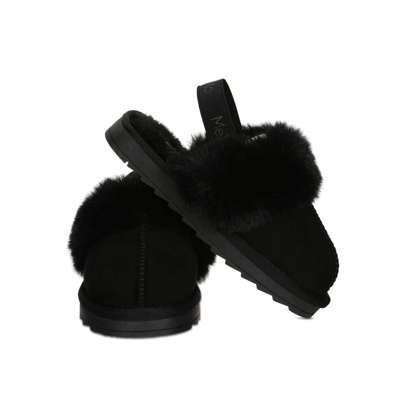 Memoi Kids Fluffy Slide Slingback Slippers