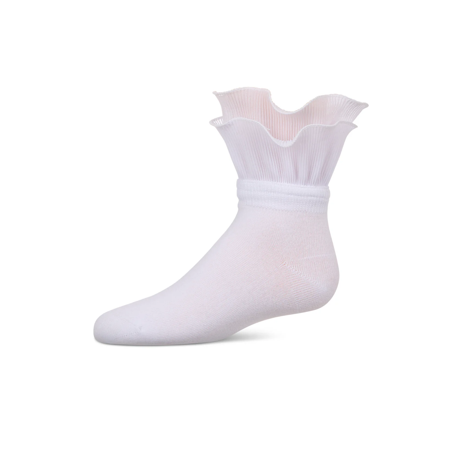 Memoi Dual Layer Ruffle Anklet - MKF-6077