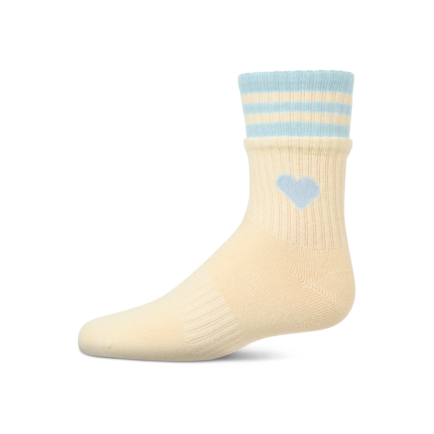 Memoi Sport Rib Heart Crew - MKF-6069