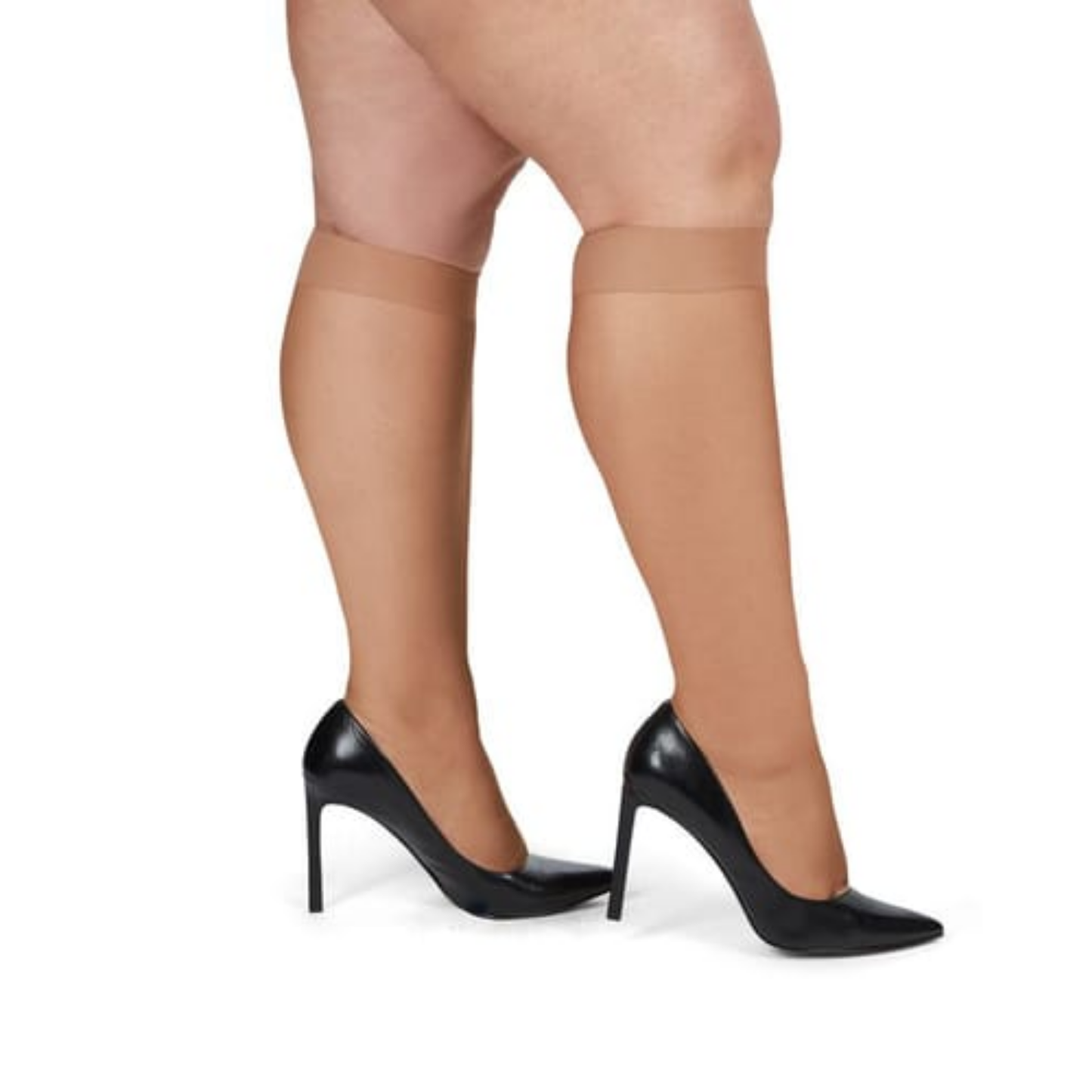 Memoi Womens 2 Pair Pack Microfiber Opaque Curvy Knee Highs - Mm-4636