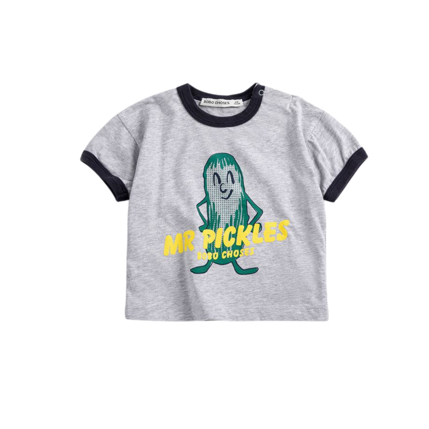 Bobo Choses Heather Grey Infant Mr Pickles Short Sleeve Tee