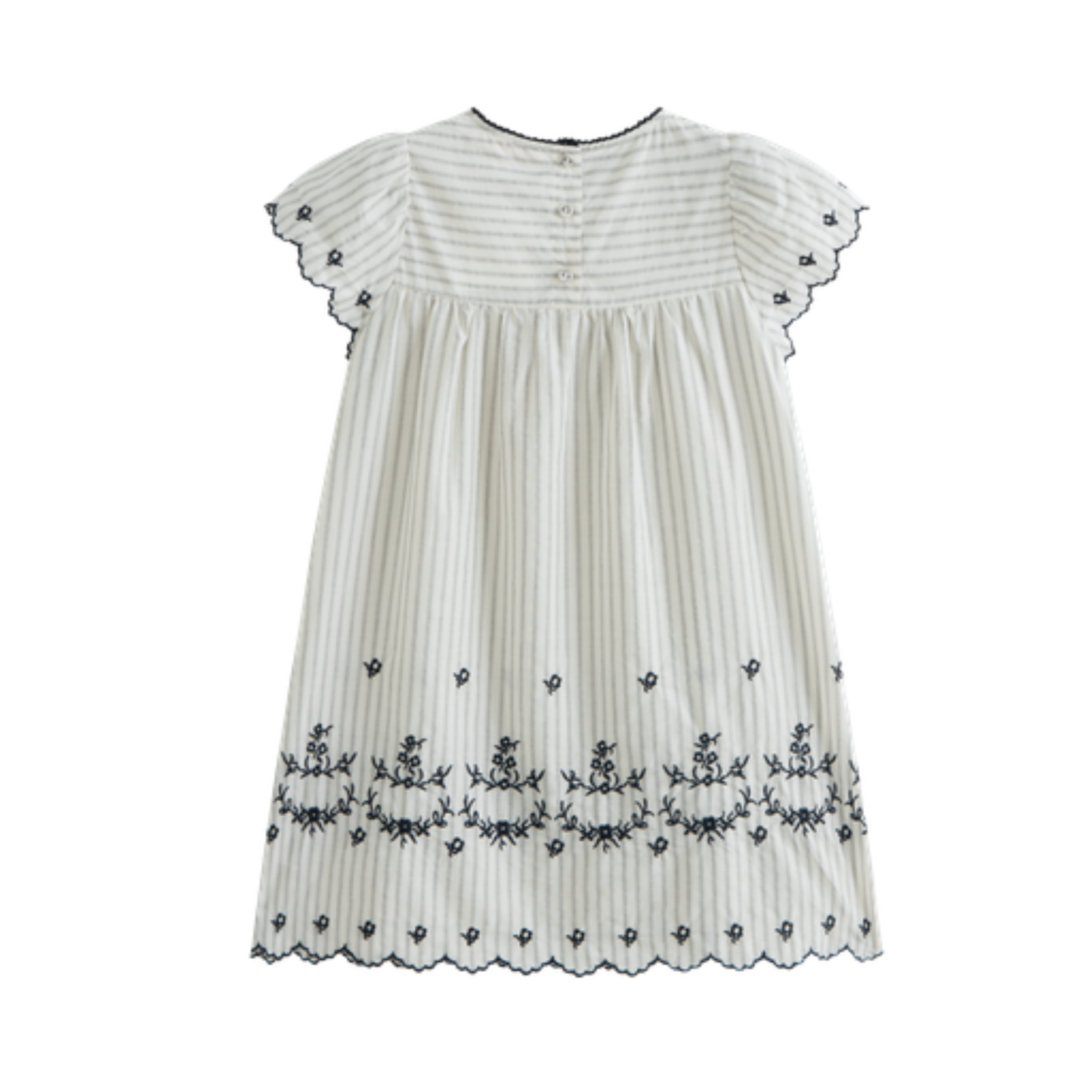 C'Era Una Volta Black Stripe Lucilla Short Sleeve Dress