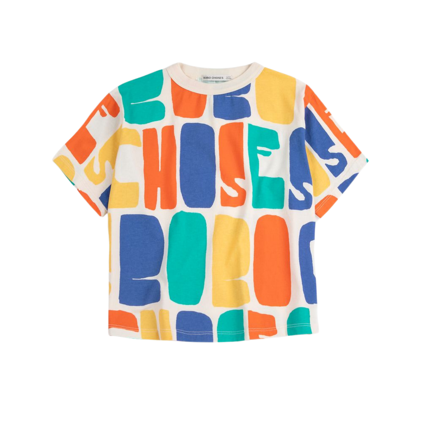 Bobo Choses Off White Bobo Choses Color All Over Short Sleeve Tee