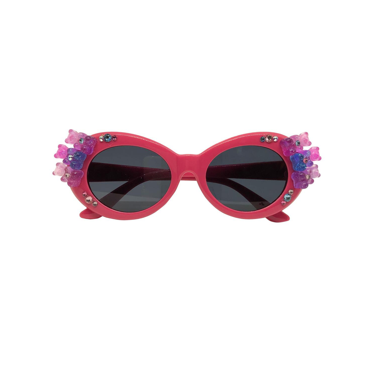 Bari Lynn Hot Pink/Multi Crystallized Gummy Bears Sunglasses