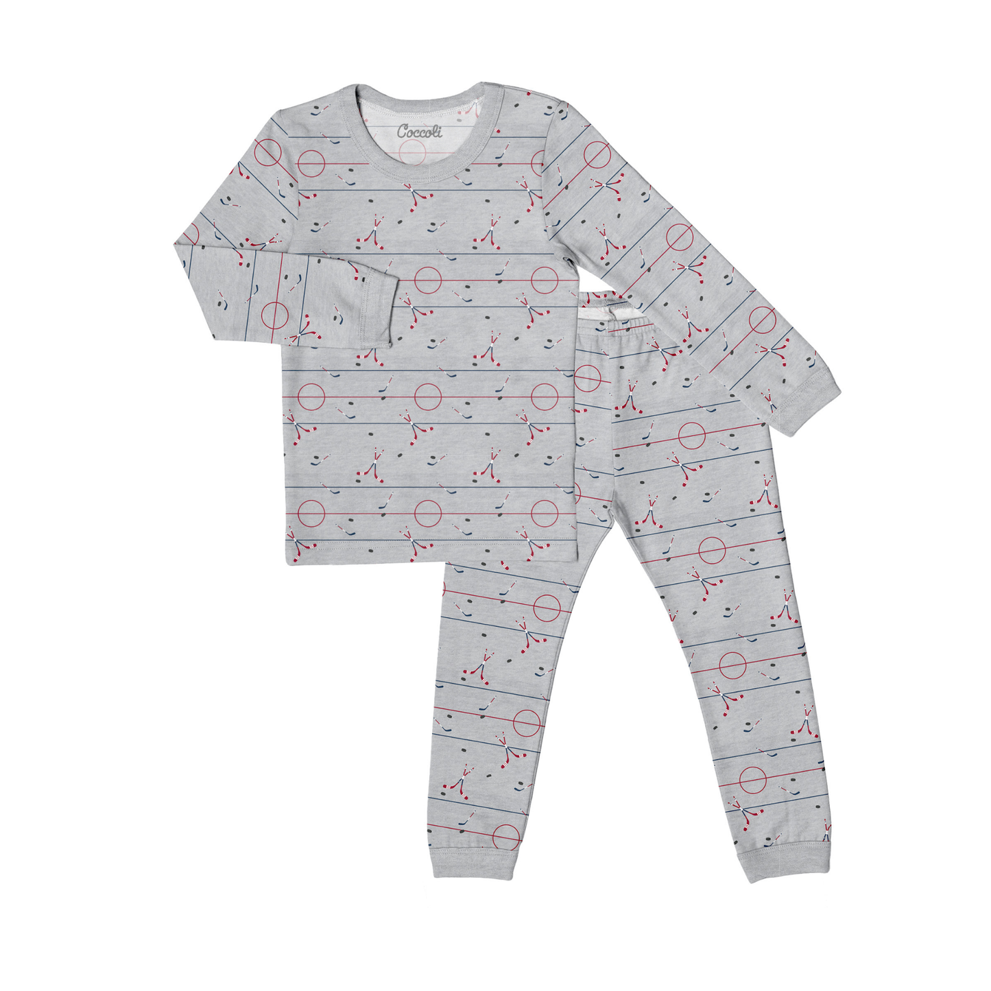 Coccoli Grey Ice Rink Long Sleeve Modal Pajama