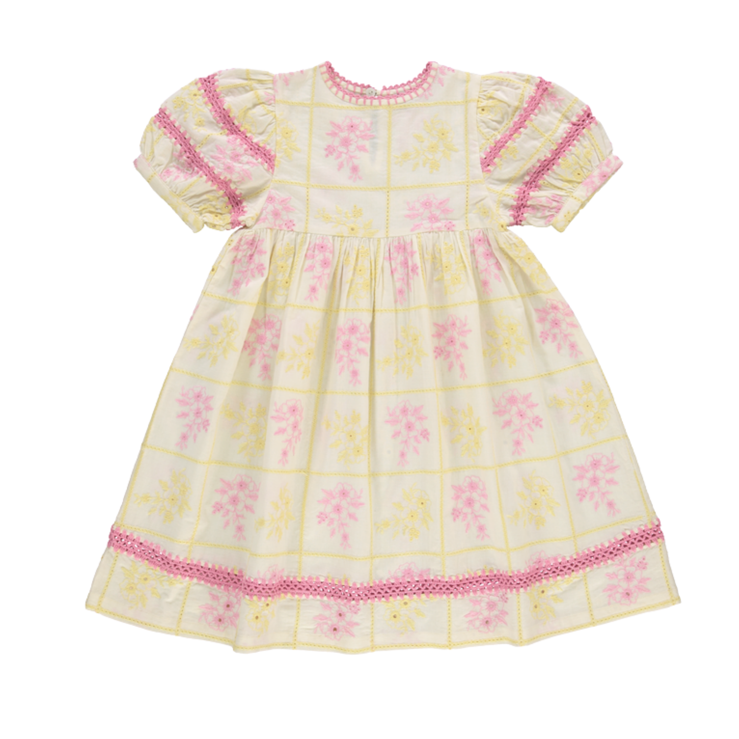 Bebe Organic Patchwork Embroidery Alba Dress