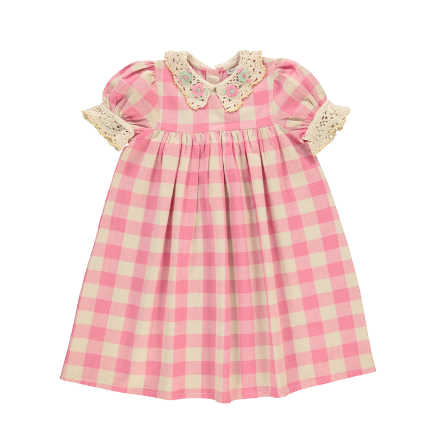 Bebe Organic Bombom Check Anais Dress