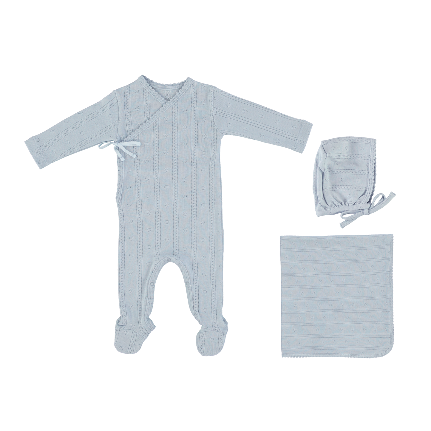 Bebe Organic Atlantic Bebe Wrap Footie With Bonnet