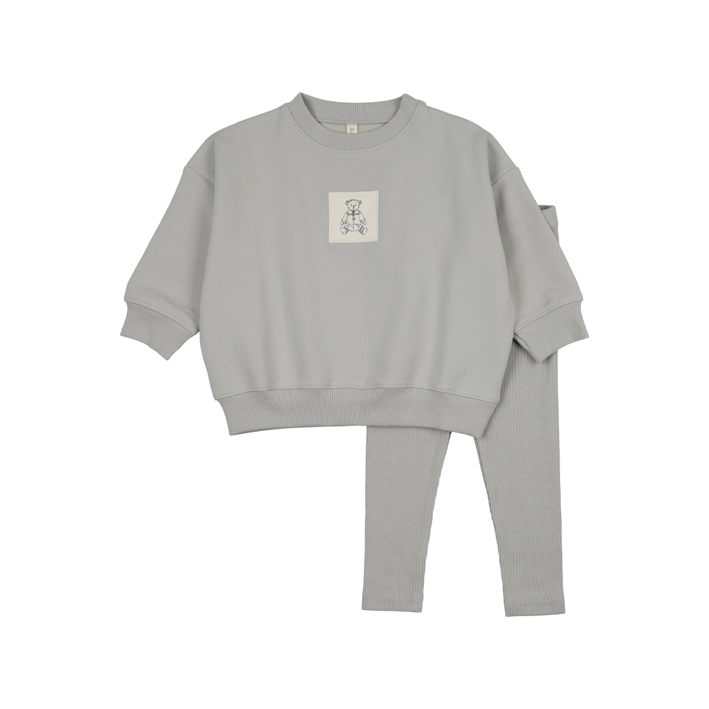 Lilette Pale Blue Graphic Tag Sweatshirt Set