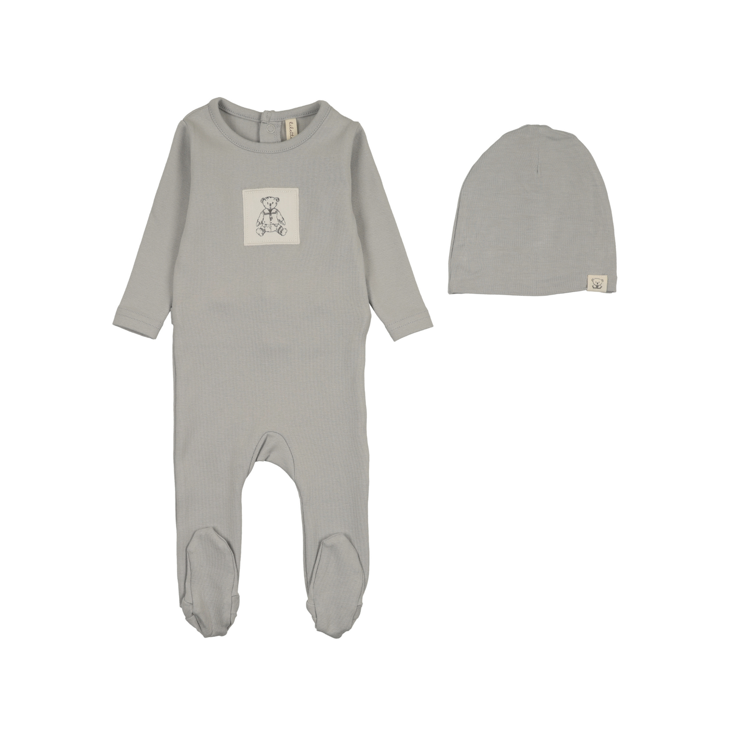 Lilette Pale Blue Graphic Tag Footie Set