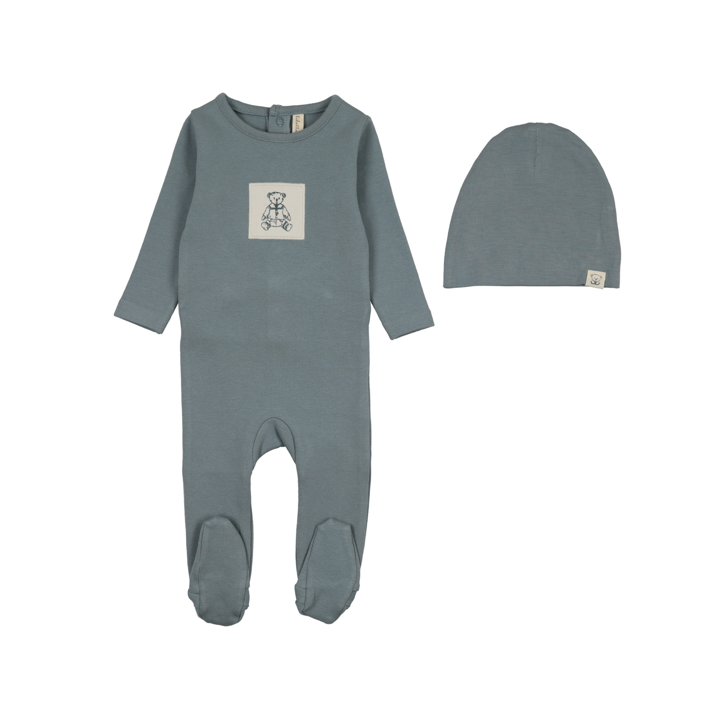 Lilette Ocean Graphic Tag Footie Set