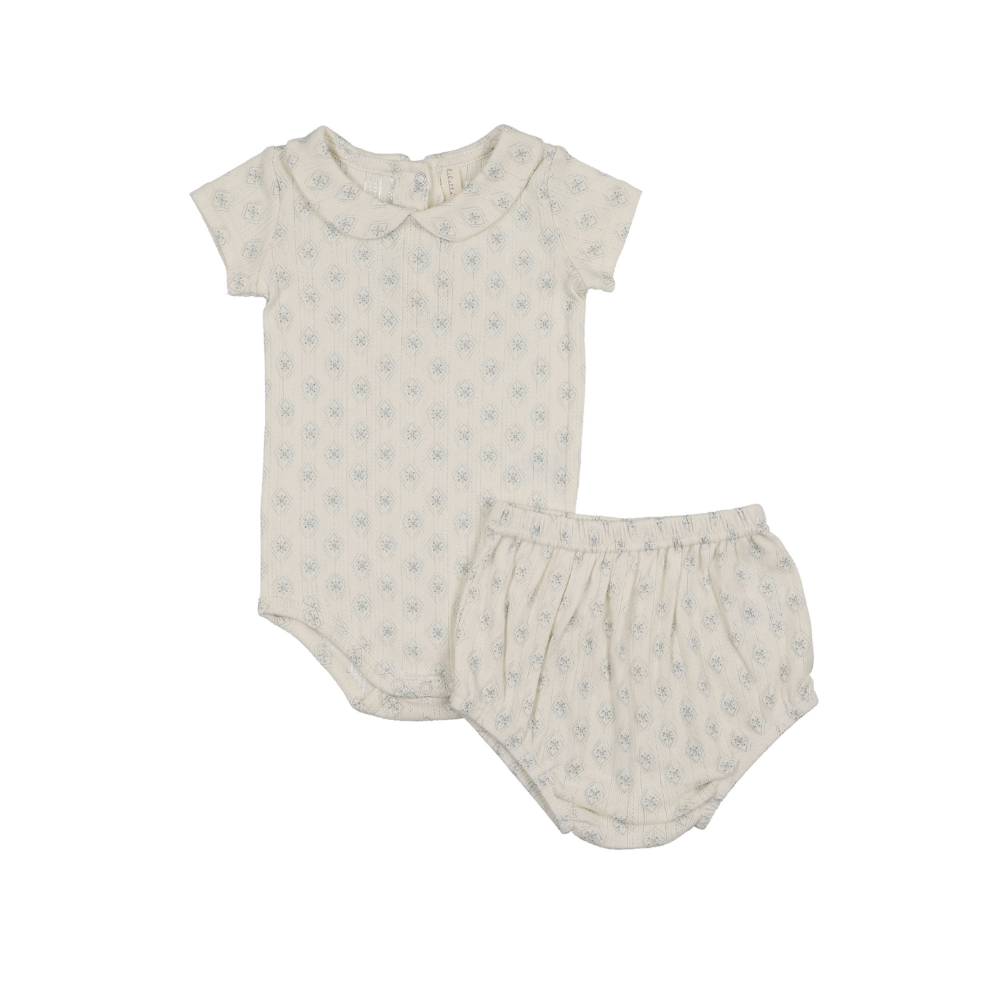 Lilette Cream/Blue Geo Floral Two Piece Set