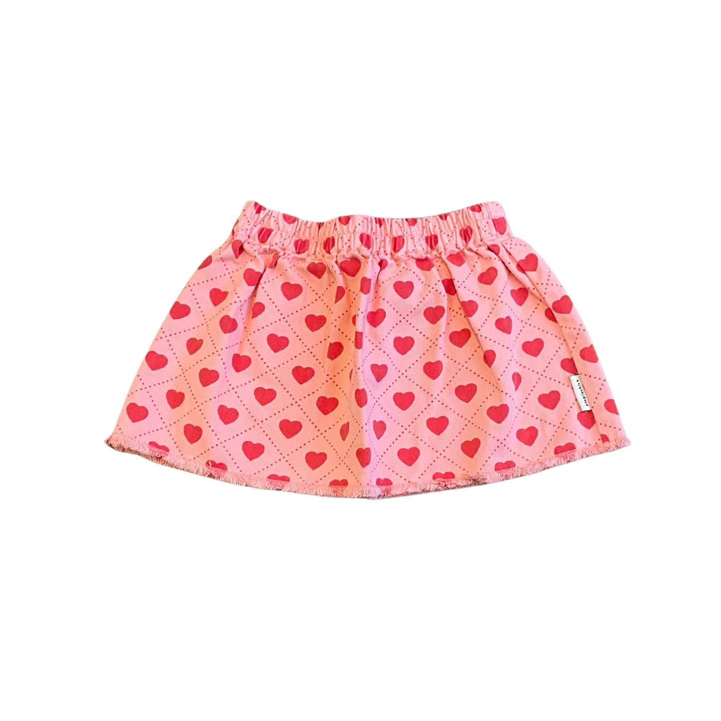 Piupiuchick Pink / Red Hearts Skirt