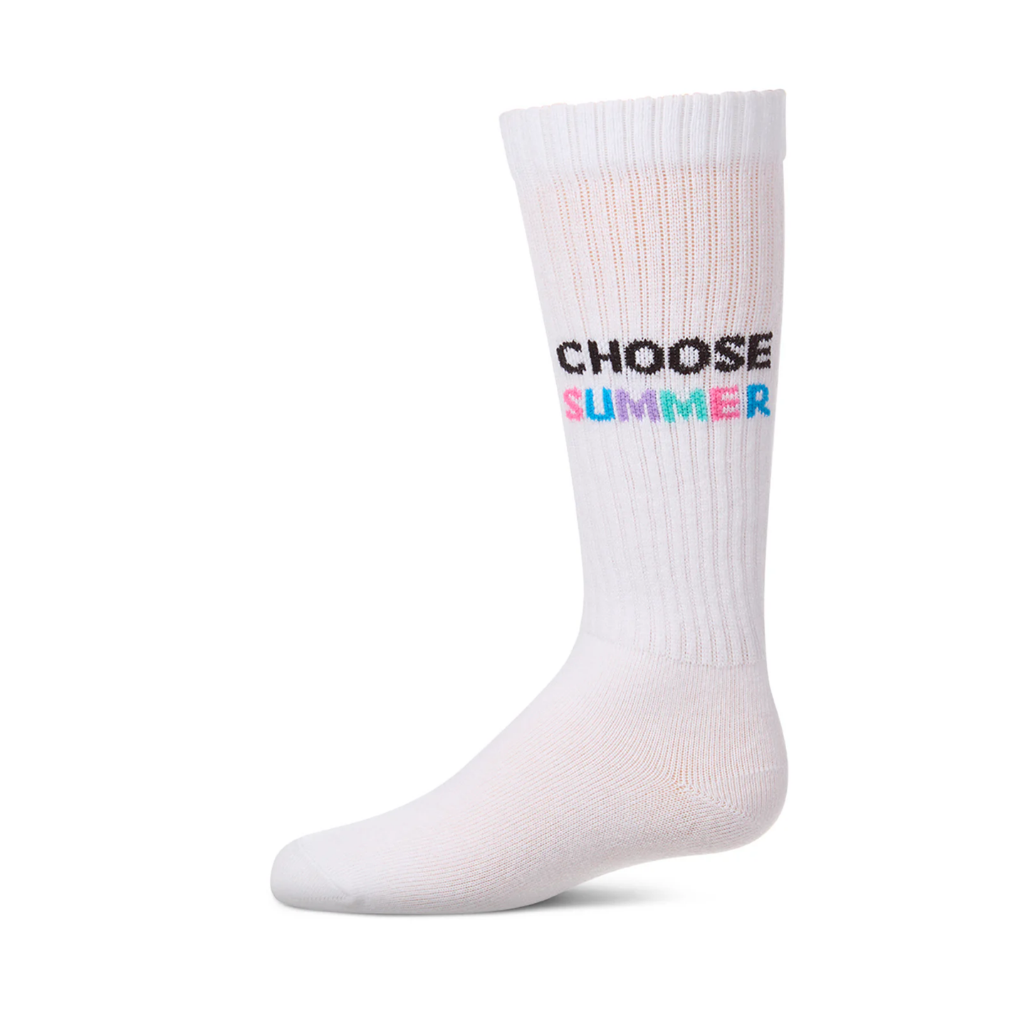 Memoi White Choose Summer Knee High