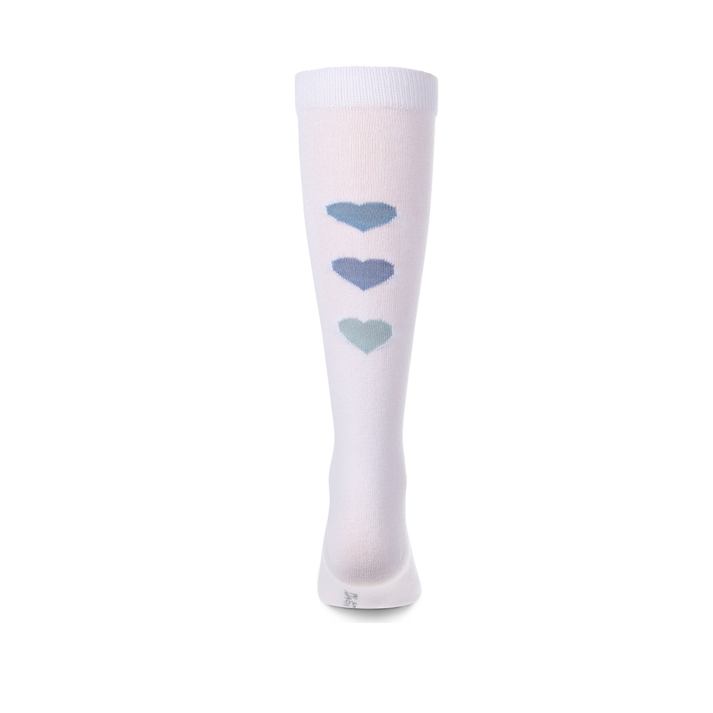 Memoi Blue Triple Heart Knee High