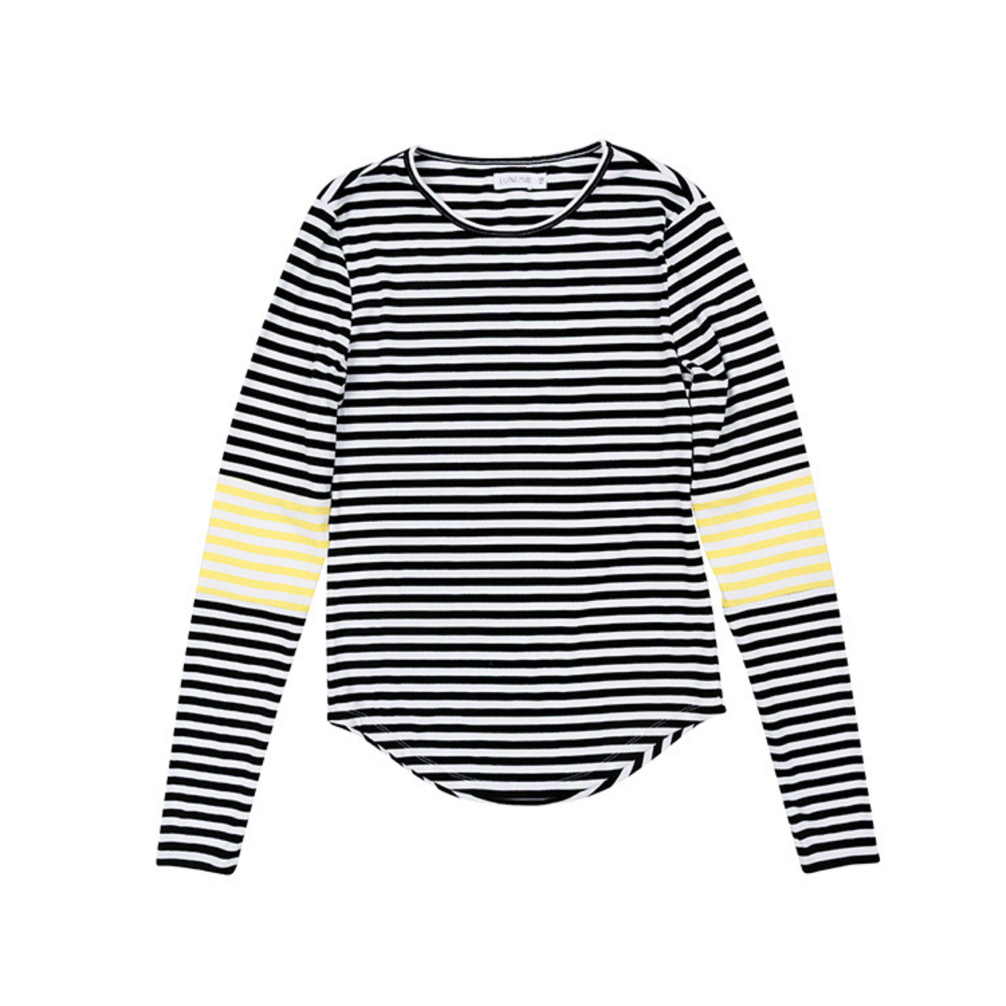 Luna Mae Black/Yellow Meg Colorblock Stripe Top