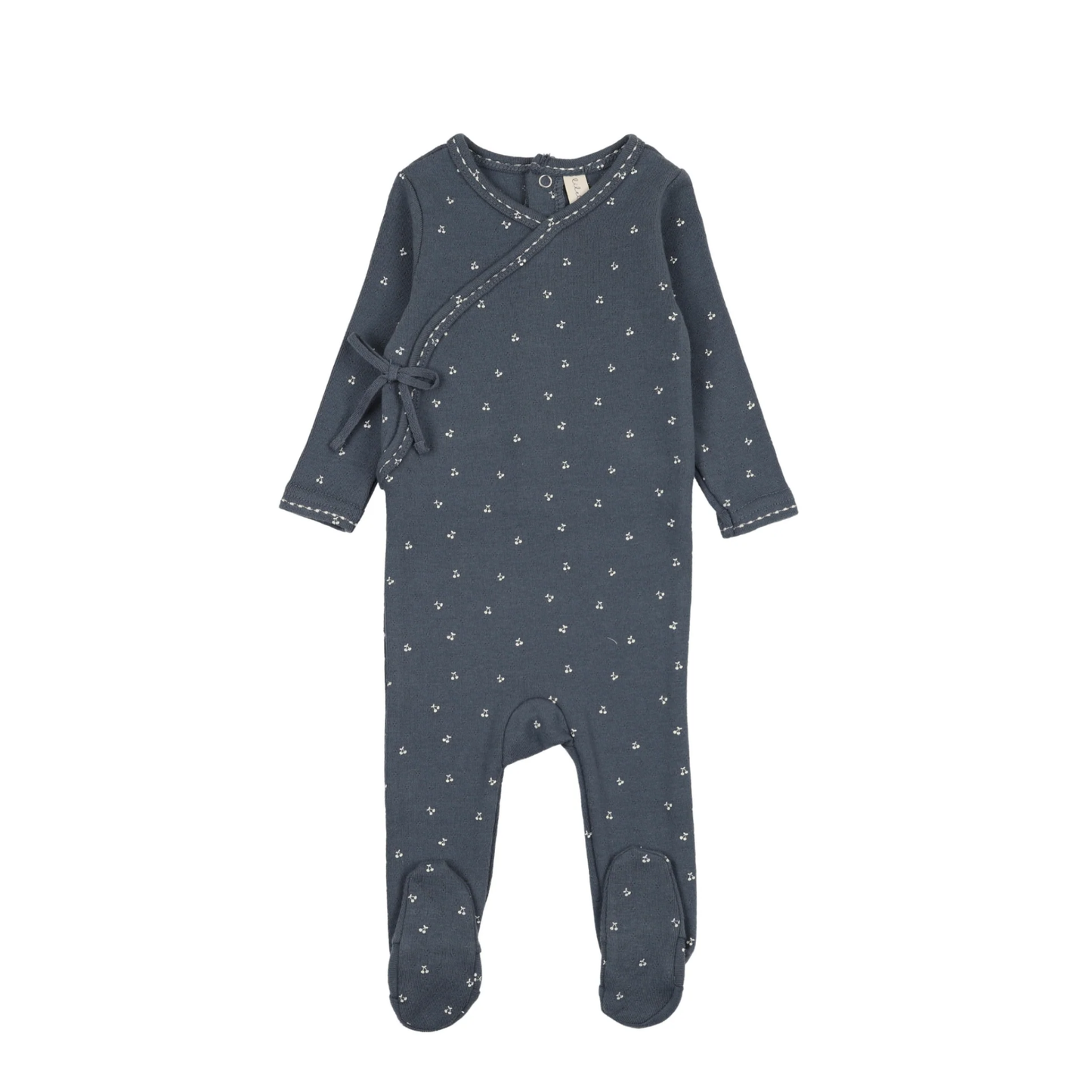 Lilette Off Navy Cherry Scallop Footie
