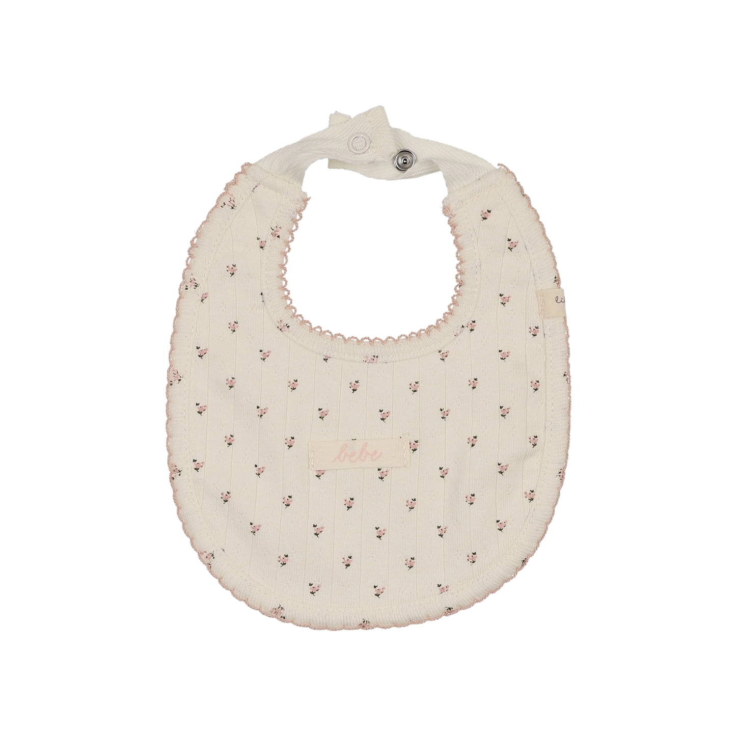 Lilette Cream/Pink Floret Print Bib
