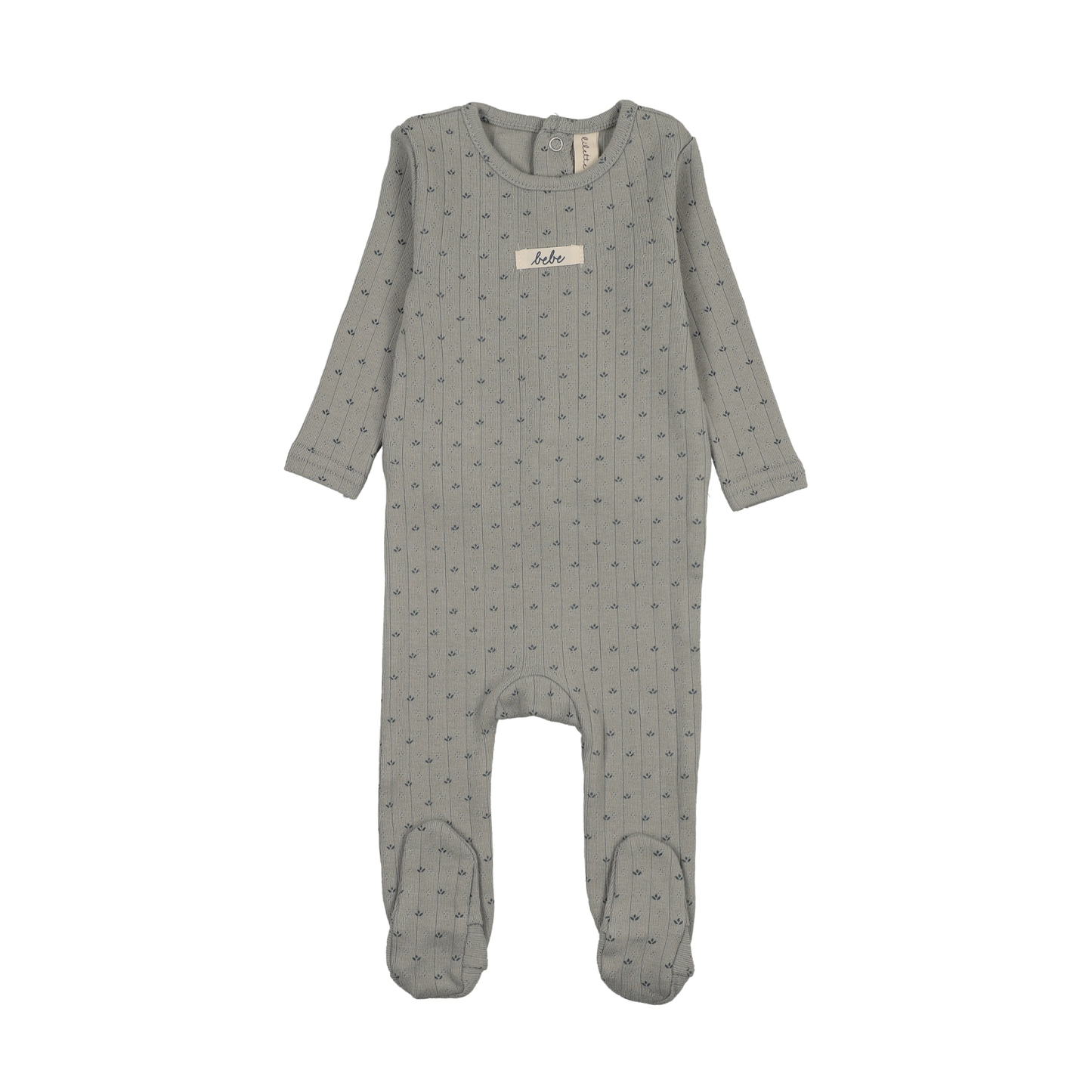 Lilette Light Blue Floret Print Footie