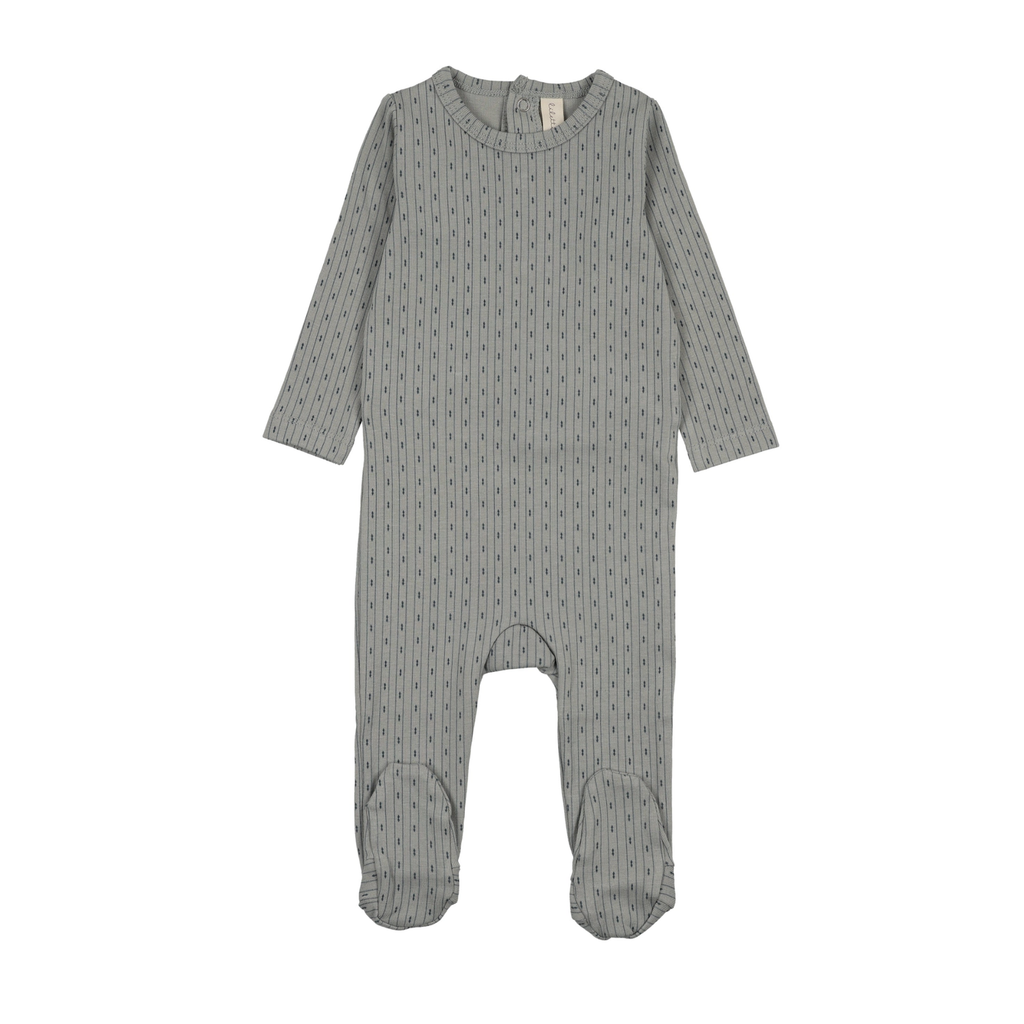 Lilette Light Blue Gem Stripe Footie