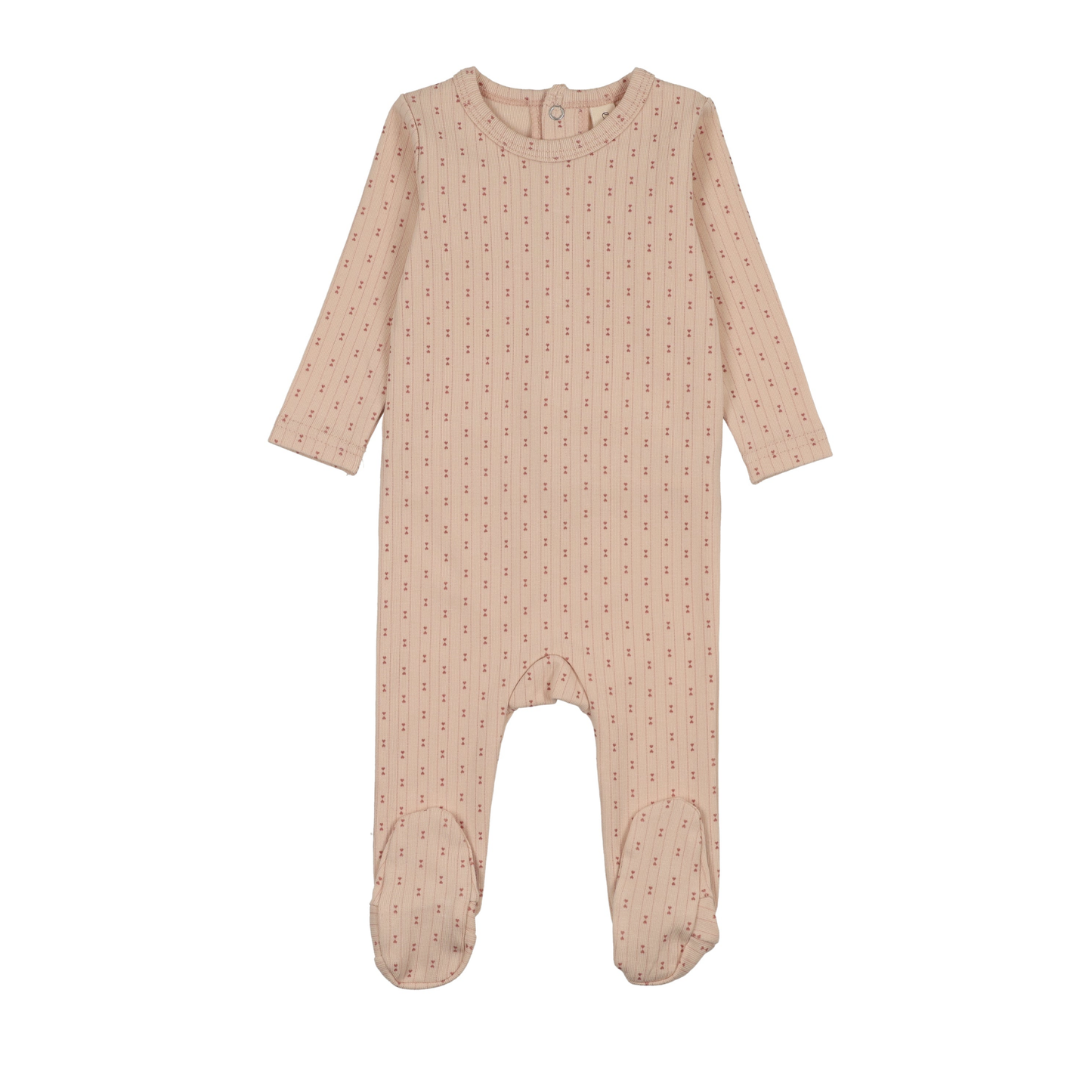 Lilette Dusty Pink Gem Stripe Footie