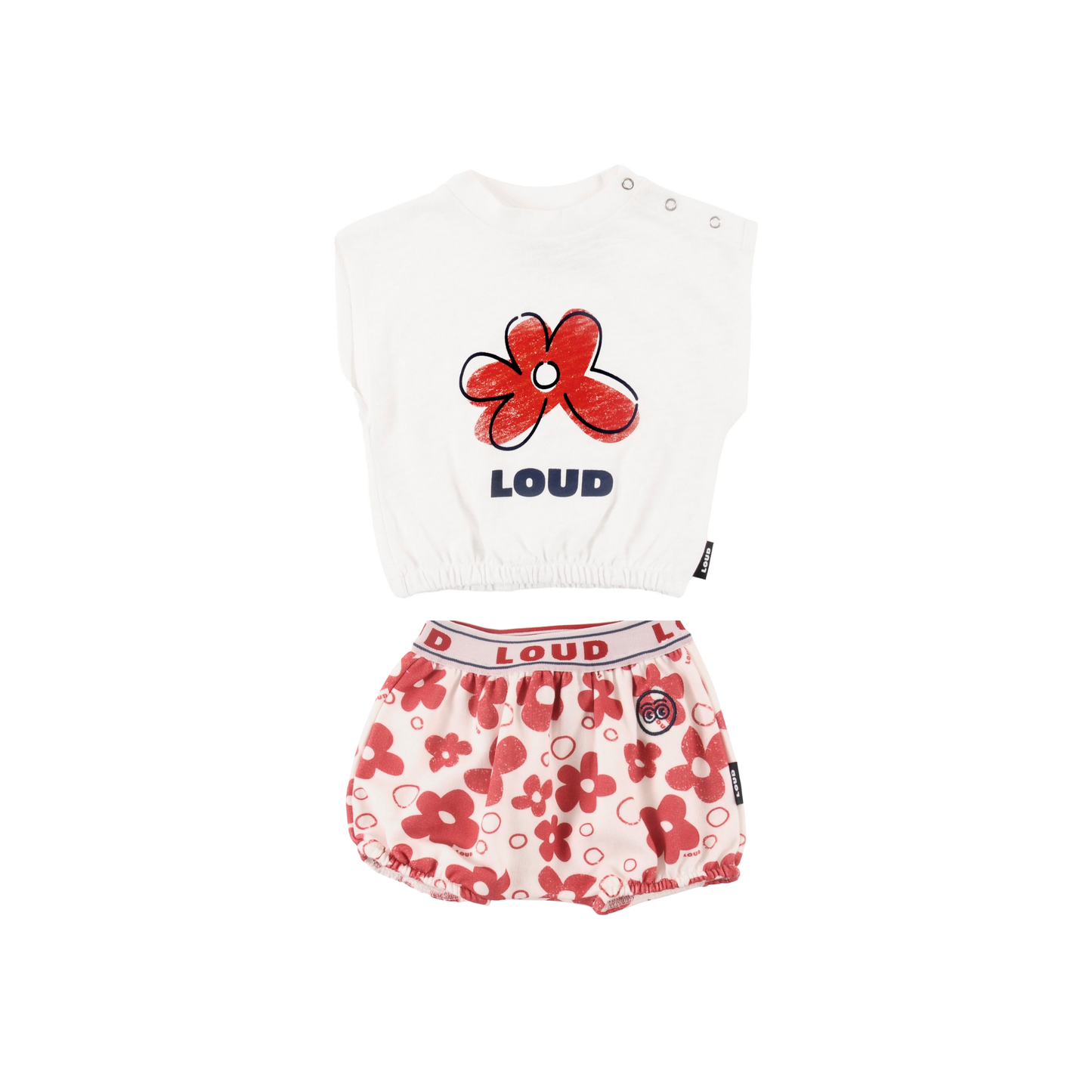 Loud Flower /Gardenia Charm Short Set
