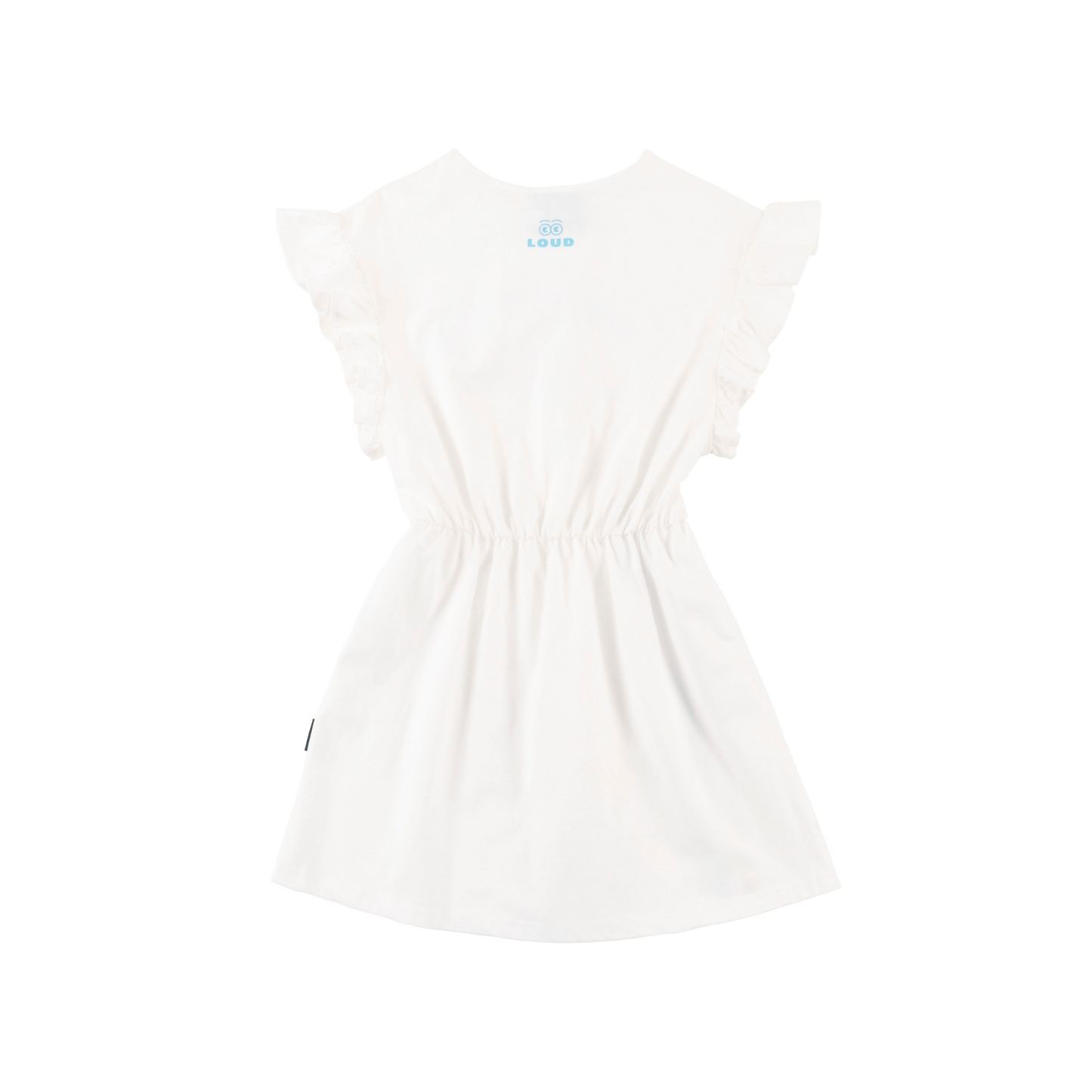 Loud Gardenia Napoli Ruffle Short Sleeve Dress